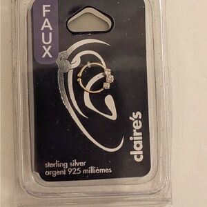Claire's Faux Sterling Silver Hoop belly ring